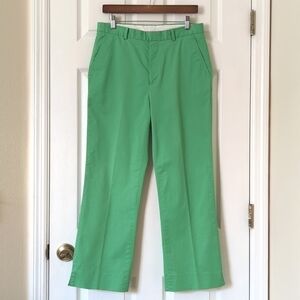 Ralph Lauren Sport Y2K Vintage High Rise Straight Cropped Twill Pants Green 10